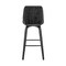 Armen Living Renee 30" Swivel Gray Faux Leather and Black Wood Bar Stool LCRNBABLGR30 - alternate 7